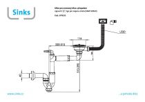 Sifon 3 1/2" pro nerez. dřezy s úsporou místa