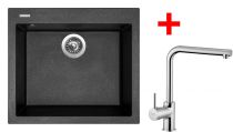 Sinks CUBE 560 Metalblack+ELKA